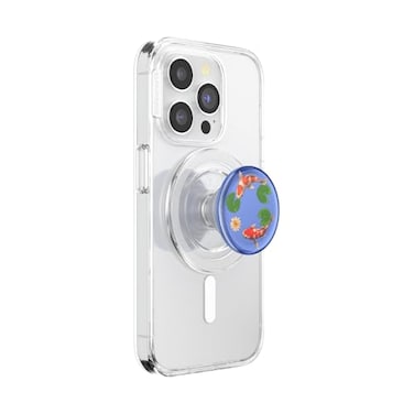 PopSockets Phone Grip for MagSafe Magnetic Holder Phone Stand Clear Koi Pond