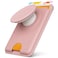 Sinjimoru for MagSafe Phone Grip Compatible with MagSafe wallet Soft Magnetic Finger Grip with 3 Card Holder for iPhone MTap Tok Wallet Pink