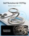SYNCWIRE for MagSafe Ring Phone Holder 360 Rotation Magnetic Cell Phone Grip DualSided Magnets Phone Ring Kickstand Compatible with iPhone 17 16 15 14 13 12 Pro Max MagSafe Android Samsung etc
