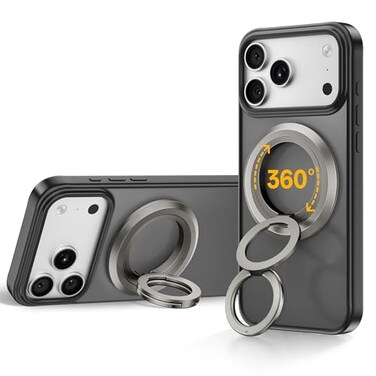 SYNCWIRE for MagSafe Ring Phone Holder 360 Rotation Magnetic Cell Phone Grip DualSided Magnets Phone Ring Kickstand Compatible with iPhone 17 16 15 14 13 12 Pro Max MagSafe Android Samsung etc