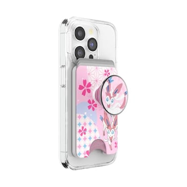 PopSockets Phone Wallet for MagSafe Phone Card Holder with Grip Pokemon Sylveons Dream