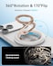 SYNCWIRE for MagSafe Ring Phone Holder 360 Rotation Magnetic Cell Phone Grip DualSided Magnets Phone Ring Kickstand Compatible with iPhone 17 16 15 14 13 12 Pro Max MagSafe Android Samsung etc