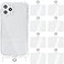 Marspark 8 Pcs Phone Lanyard Patch Plastic Universal Phone Tether Tab with Metal Ring Compatible Cellphone PadTransparent