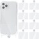 Marspark 8 Pcs Phone Lanyard Patch Plastic Universal Phone Tether Tab with Metal Ring Compatible Cellphone PadTransparent