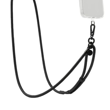 PopSockets Crossbody Phone Strap Lanyard Black Black1PK