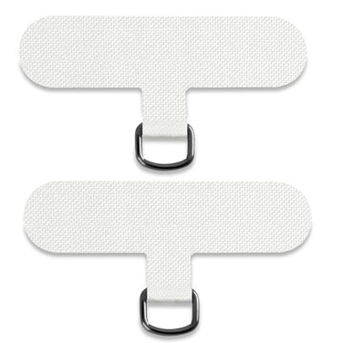 TACOMEGE Phone Tether Tab for iPhone Cell Phone Lanyard Patch Phone Strap Replacement Part for All Full Phone Cases White