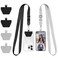 Doormoon Phone Strap Crossbody Wrist Straps with Patch Cases Cell Phone Lanyards for Women Drop Protection Compatible with iPhone Samsung Google Most Smartphones 2 Pack Black Grey