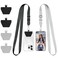 Doormoon Phone Strap Crossbody Wrist Straps with Patch Cases Cell Phone Lanyards for Women Drop Protection Compatible with iPhone Samsung Google Most Smartphones 2 Pack Black Grey