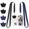 Doormoon Phone Lanyard Tether Universal Neck Strap with Patch for Phone Case Wallet ID Badge Holder Phone Lanyard Crossbody for Most Smartphones 2 Pack Black Blue