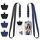 Doormoon Phone Lanyard Tether Universal Neck Strap with Patch for Phone Case Wallet ID Badge Holder Phone Lanyard Crossbody for Most Smartphones 2 Pack Black Blue