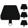 COCASES 4 Pack Phone Tether Tab Phone Strap Replacement Part for Cell Phone Safety Lanyard Patch Black x4