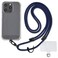 Golifyne Universal Phone Lanyard AntiTheft Crossbody Strap for iPhone 16 Pro Max and Most Smartphones Adjustable Cell Phone Neck Holder w 2 NonAdhesive Tether Tabs for Men and Women NavyBlack
