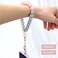VICHUNHO Marble Silicone Beaded Phone Wrist Strap Cellphone Lanyard with Tether Tab Elastic HandsFree Wristlet Bracelet