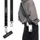 MAGEASY Universal Cell Phone Lanyard Crossbody AntiTheft Crossbody Phone Strap for iPhone 16 Pro Max Most Smartphones for Men Women 20mm Black