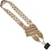 Save the Girls Original Clip and Go Phone Strap Pattern Chevron BrownCream Crossbody Phone Strap Chain with Zipper Wallet Pouch Phone Lanyard Zippered