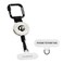 ClutchLoop AntiTheft Phone Tether Universal Adhesive Anchor Retractable Steel Line and Locking Carabiner White