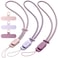 SURPHY 3 Pack Phone Wrist Strap with CellPhone Tether Tab Cellphone Lanyard Anti Theft Phone Strap with 2Color Braided Wrist Lanyard for Women and Men Pink Lilac Lilac Purple