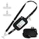 Tiostep Clip and Go Strap for Phone with Wallet Crossbody Phone Lanyard Adjustable and Detachable RFID Wristlet Wallet with ID Window and Zipper BlackL