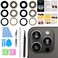 ASDAWN 2PCS Back Rear Camera Lens Glass Replacement for iPhone 13 Pro Max and 13 Pro Camera Glass Lens Replacement with PreInstalled Adhesive Repair Tool Kit Installation Manual