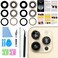 ASDAWN 2PCS Back Rear Camera Lens Glass Replacement for iPhone 14 Pro Max and 14 Pro Camera Glass Lens Replacement with PreInstalled Adhesive Repair Tool Kit Installation Manual