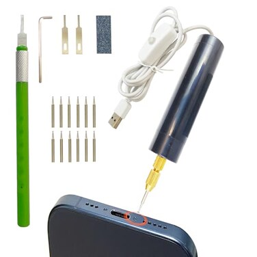 NEWBILITY Damaged Screw Removal for iPhone iPhone Repair Tool Broken Screw Extractor Kit for Cell PhoneTargetting Small Screw Damaged can not Screw Out by Screwdriver USB 5V2A Adapter Required