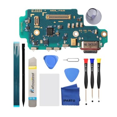 iParto Charging Port Replacement Kit for Samsung Galaxy S24 Ultra SMS928U SMS928U1 USB Flex Dock Connector Charging Flex Replacement with Tools