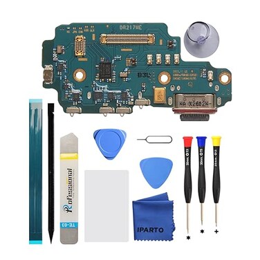 iParto Charging Port Replacement Kit for Samsung Galaxy S22 Ultra 5G SMS908U SMS908U1 USB Flex Dock Connector Charging Flex Replacement with Tools