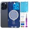 ZVB 15 Pro Back Glass Replacement for iPhone 15 Pro Back Glass 61 Inches with PreInstalled Plate Camera Frame Lens Reparing Tools Blue Titanium