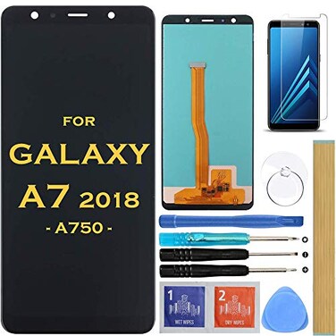 HLTECH Screen Replacement LCD Display Touch Digitizer Assembly for Samsung Galaxy A7 2018 SMA750 A750F A750FN A750N A750G A750GNDS 60