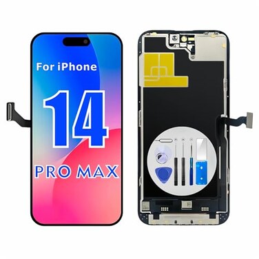 JG-TR JGTR for iPhone 14 Pro Max Screen Replacement67inch LCD Display 3D Touch Digitizer Frame Assembly with Repair Tool Kits for A2651 A2893 A2896 A2895 A2894 120Hz ProMotion Screen Protector