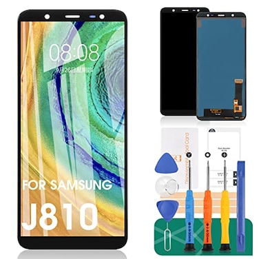 SRJTEK Screen Replacement for Samsung Galaxy J810 J8 2018 J810M J810F J810G J810Y J810GF TFT LCD Touch Screen digitizer Glass Assembly Kits 60NOT AMOLED Include Tempered Glass
