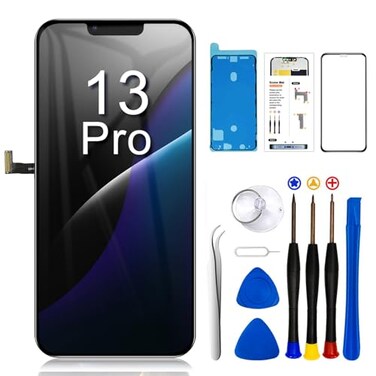 SIMDOG for iPhone 13 Pro Screen Replacement Kit 61 inch COF Full HD LCD Display 3D Touch Screen Digitizer Full Assembly Repair Tools Screen Protector Compatibility A2638 A2483 A2636 A2639 A2640