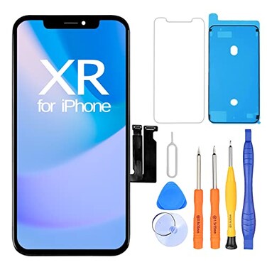 Ayake for iPhone XR Screen Replacement 61inch LCD Display Full HD and Touch Digitizer Assembly True Tone Programmable Face ID Remains with Tool Kits for Model A1984 A2105 A2106 A2108