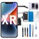 Risidamoy for iPhone XR Screen Replacement 61 with Ear Speaker Proximity Sensor Kit LCD Display 3D Touch Digitizer Assembly Fix Tool Magnetic Screw Mat Front Earpiece Repair A1984 A2105 A2106 A2108