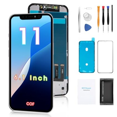 DIYREpair for iPhone 11 Screen Replacement 61 3D Touch Full HD Display Full Repair kit Digitizer Assembly with Tools Set Tempered Glass InstructionBlack