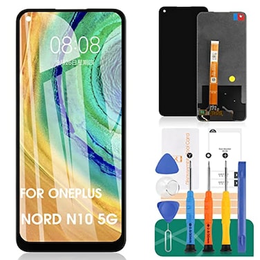 SRJTEK for OnePlus Nord N10 5G Screen Replacement BE2029 LCD Screen Replacement BE2025 649 LCD Display BE2026 Touch Digitizer Compatible with BE2028 Assembly Repair Parts Kits Black