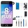 DGSCSMY for iPhone 8 Plus Screen Replacement Home Button Black 55 3D Touch LCD Digitizer Display Earpiece Full Assembly Front Camera Speaker Proximity Sensor Glass Fix Tools kit A1864 A1897 A1898