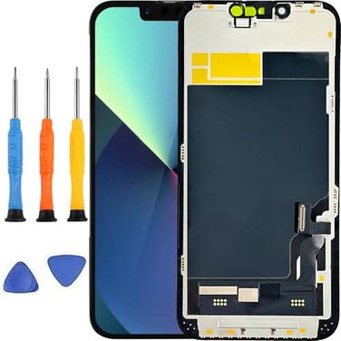Tefnkiee for iPhone 13 Screen Replacement for iPhone 13 Screen Replacement A2482 A2631 A2633 A2634 A2635 LCD Display digitizer Touch Screen with Tools Black 61 Inch