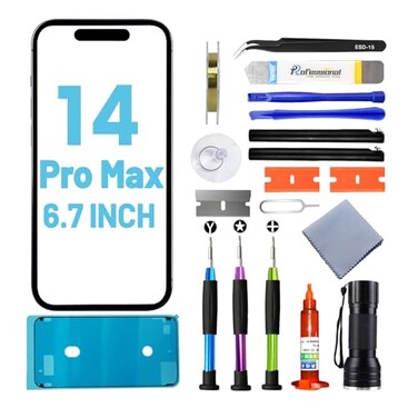 Tpyag for iPhone 14 Pro Max Screen Replacement Glass Replacement for iPhone 14 Pro Max 67 inch Screen Repair Kit with Waterproof AdhesiveNO OLED Touch Digitizer