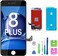 FFtopu for iPhone 8 Plus Screen Replacement Black iPhone 8 Plus LCD Display Touch Screen Digitizer Frame Full Assembly Set with Free Repair Tool Kit for iPhone 8 Plus 55
