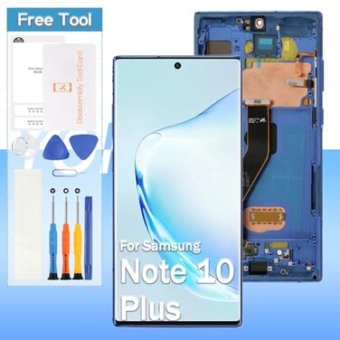 Yondista OLED for Samsung Galaxy Note 10 PlusNote 10 Plus 5G Screen Replacement SMN975 SMN976 68 LCD Display Touch Digitizer Assembly with ToolsBlue with Frame