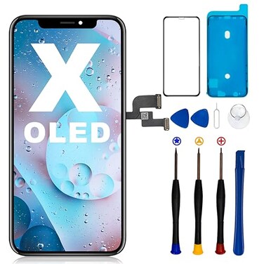 SIMDOG NOT LCD for iPhone X Screen Replacement OLED 58 inch A1865 A1901 A19023D Touch Screen Display Digitizer Repair Kit Assembly with Complete Repair Tools and Screen ProtectorInstallation Tutorial