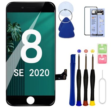 SIMDOG for iPhone 8 SE 2020 2nd Generation Screen Replacement BlackLCD Touch Digitizer with Repair Tools for A2275 A2298 A2296with Screen Protector Black 8G