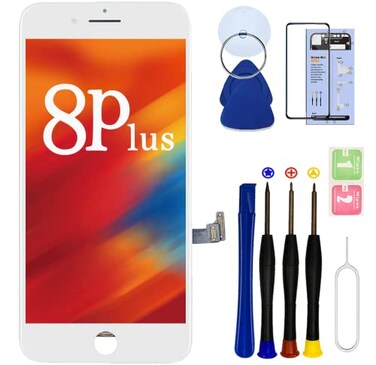 SIMDOG 55 Inch for iPhone 8 PlusA1864A1897A1898 Screen Replacement3D Touch LCD Digitizer Display for iPhone 8 Pluswith Repair Tools Kit White
