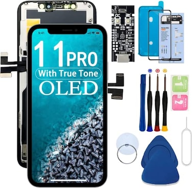 SIMDOG for iPhone 11 PRO OLED Screen Replacement 58 A2160 A2217 A2215with True Tone Repairface ID3D Touch Screen Repair Kit with Repair ToolsScreen ProtectorInstructions