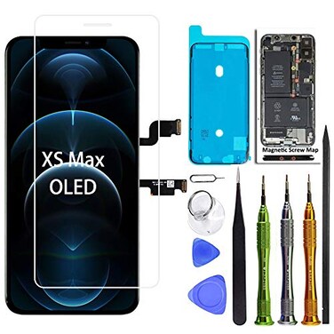 Fixerman Soft OLED Screen Replacement for iPhone Xs Max 65 inch NOT LCD3D Touch Screen Display Digitizer Repair Kit Assembly with Repair Tools