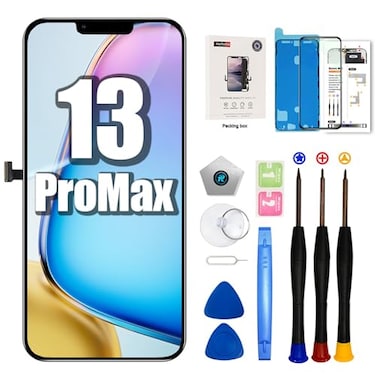 EFAITHFIX for iPhone 13 Pro Max Screen Replacement 67 Inch LCD 3D Touch Display Full HD Digitizer Frame Assembly A2484 A2641 A2643 A2644 A2645 with Repair Tools Screen Protector Waterproof Adhesive