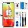 EFAITHFIX for iPhone 15 Pro Max Screen Replacement 67 Inch LCD COF 3D Touch Display Full HD Digitizer Frame Assembly A2849 A3105 A3106 A3108 with Repair Tools Screen Protector Waterproof Adhesive
