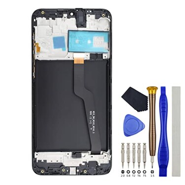 VEKIR Full LCD Digitizer Touch Screen Assembly Replacement for Samsung Galaxy A10 SMA105Fwith Screen Frame and Tool Kit Black 62