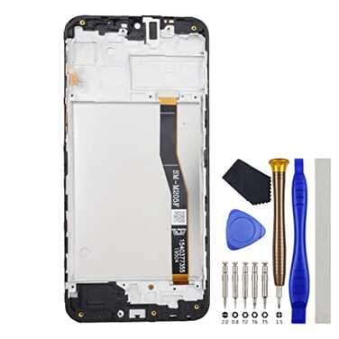 VEKIR Full LCD Digitizer Touch Screen Assembly Replacement for Samsung Galaxy M20 SMM205Fwith Screen Frame and Tool Kit Black 63